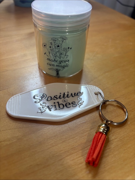 Hand Crafted Accessories - Motivational jar and keychain bundle handcrafted by me